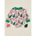 thumbnail image 2 of Suealasg Baby Girls Bubble Rompers 3 6 12 18 Months Infant Girls Long Sleeve Christmas Tree Print Romper Bodysuit Newborn Girls Christmas Clothes, 2 of 8