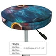 thumbnail image 4 of Balery Abstract Colorful Art Supplies Round Bar Stool Seat Covers Velvet Fabric Adjustable Protects from Scratches and Stains for 14-17 Inch Chair-, 4 of 7