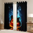 thumbnail image 2 of Homewish Guitar Print Blackout Curtains Set of 2 (52x84 Each),Rock Music Window Curtains,Musical Instrument Lovers Curtains and Drapes For Boys Kids,Ultra Soft Home Decor, 2 of 6
