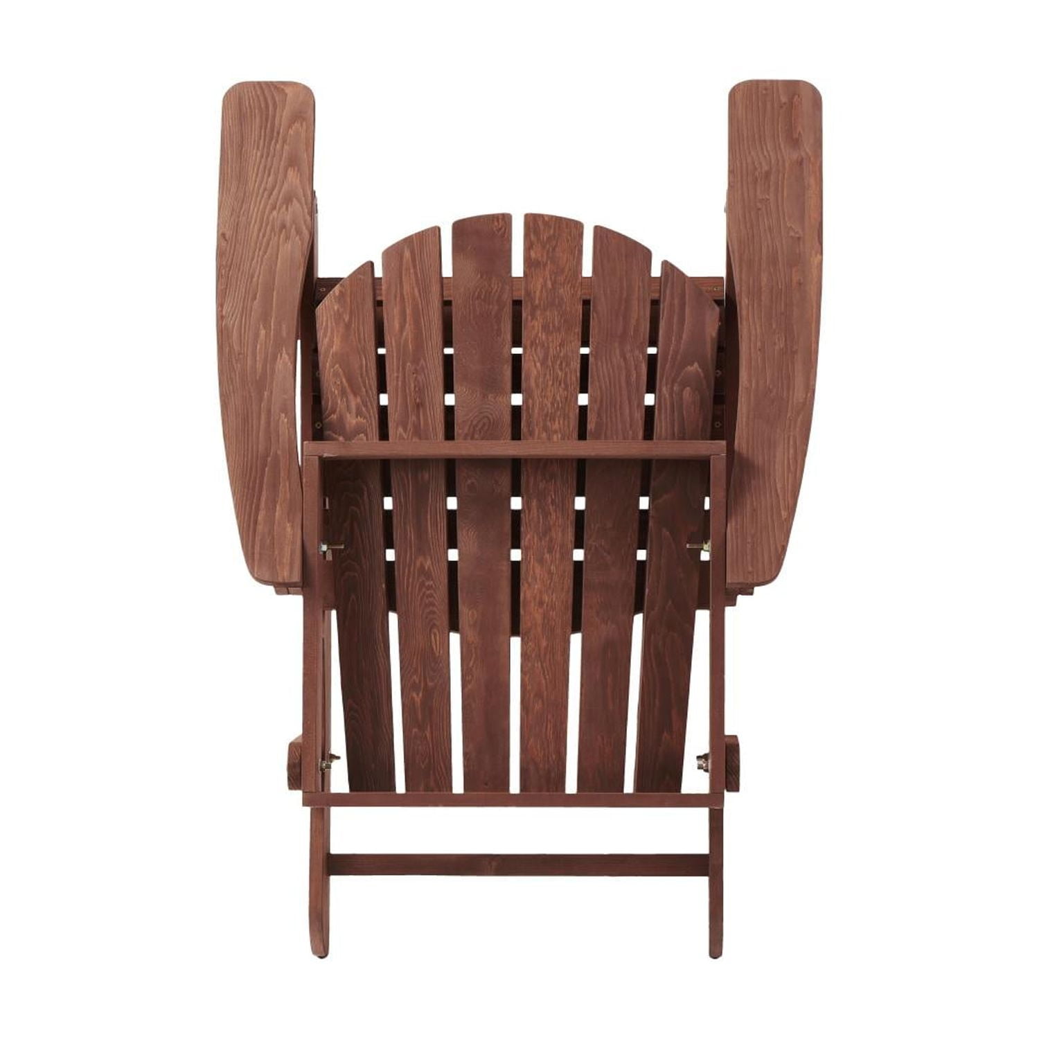 Oversize Wooden Outdoor Folding Adirondack Chair: Pre-Assembled Backrest & Seatboard, Space-Saving for Garden, Patio, Porch & More