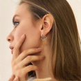 thumbnail image 2 of 925 Sterling Silver Heart Hoop Earrings for Women Girls 14K Gold Earrings Cute Small Heart Hoops Drop Love Earring Rosegold Lightweight Sleeper Earrin, 2 of 4