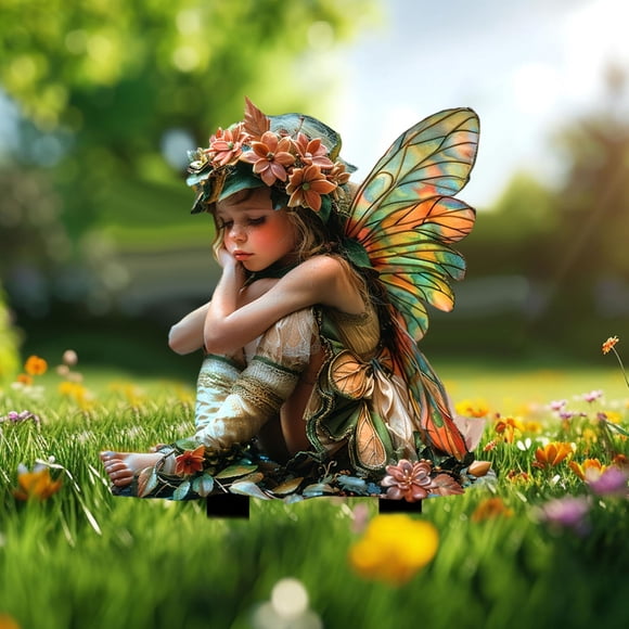 Whimsical Fairy Planter Insert 2025 New Acrylic Fairy Garden Bohemian Fairy Outdoor Statue With For Garden Yard Gardening