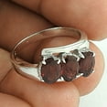 thumbnail image 2 of Natural Garnet Gemstone Ring, Solid 925 Sterling Silver, Couples Gifts, Multi Stone Ring, Stackable&nbsp;Ring, Semi Precious Stone, January Birthstone, Valentines Day Gifts For Mother (garnet, 7), 2 of 3