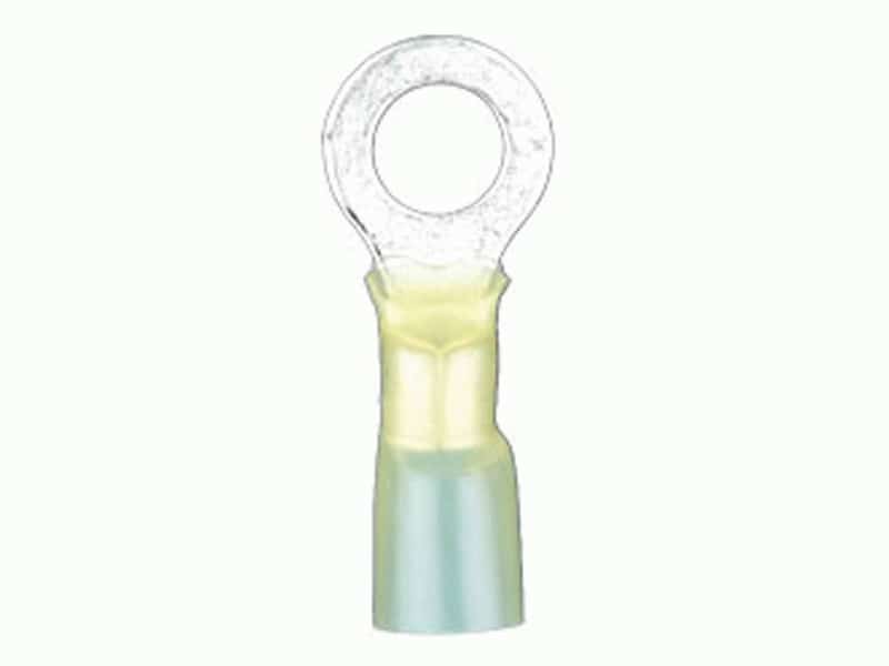 Metra Install Bay HSYRT516 12/10 Gauge 5/16" Yellow Heat Shrink Ring Terminal