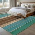thumbnail image 4 of Non-Slip Rug Pad Rugs Rustic Green Teal Brown Wooden Rectangle Area Rugs 9x12Ft Soft Carpet Pads for Living Room Kids Room, Farm Vintage Wood Plank, 4 of 9