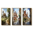 thumbnail image 2 of Designart "Blissful Rural Germany I" Germany Framed Wall Art Set Of 3 - Beige Germany Frame Gallery Wall Set For Home Decor, 2 of 6
