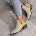 thumbnail image 6 of fashion-v-cut-side-zipper-boots-printed-square-heel-ankle-boots-pionted-toe-autumn-winter-shoes-for-women, 6 of 7