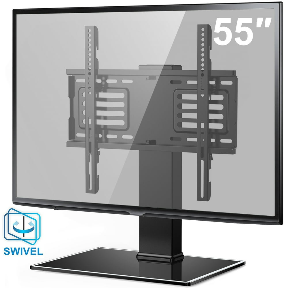 FITUEYES Universal Tabletop Swivel TV Stand for 27 to 55 inch Flat Screen LED LCD TVs TT104801GB