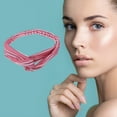 thumbnail image 3 of Unique Bargains 1 Pc Fashion Pinstripe Pattern Cross Elastic Hairband for Women White Pink, 3 of 6