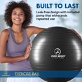thumbnail image 2 of Pelota de ejercicio ProBody Pilates de 85 cm negra para estabilidad, 2 of 9