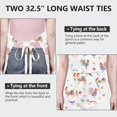thumbnail image 6 of Chicken Watercolor Rooster Egg Pattern Apron-Garden Aprons for Women with Pockets-Cotton Linen Waterproof Kitchen Cooking Gardening Aprons Adjustable for Kitchen,Cooking,BBQ and Salon 33x27 Inch, 6 of 7