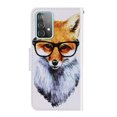 thumbnail image 2 of SaniMore for Samsung Galaxy A33 5G 6.5" 2022 Wallet Case, Color Painting Pattern with Kickstand Card Slots Detachable Wrist Strap Grils Women PU Leather Case Magnetic Clasp, Fox, 2 of 8