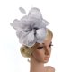 thumbnail image 3 of Elegante mujer niñas flor Net Fascinator sombrero banda para el cabello cóctel Gris Hugo Diadema Mujer, 3 of 8