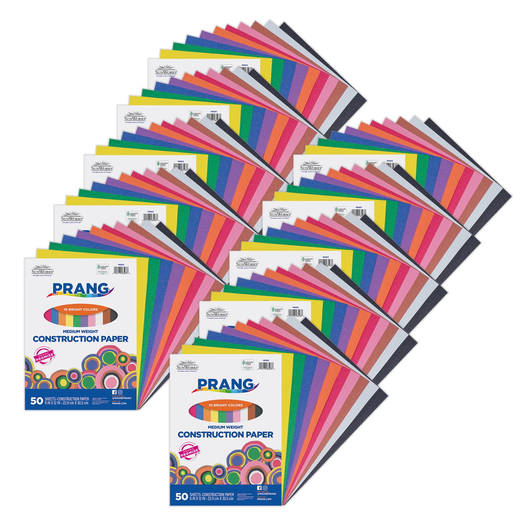Crayola - Construction Paper, 240 Fogli 22x30cm, 10 Colori Assortiti Per Disegno Collage Artcraft 0