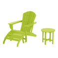 thumbnail image 3 of WestinTrends Dylan Outdoor Adirondack Chair With Ottoman And Side Table 3-Piece Set, Lime, 3 of 16