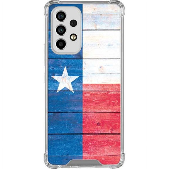 Skinit Countries of the World Texas Flag Light Wood Galaxy A33 5G Clear Case