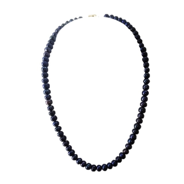 Collar Perla Natural Cultivada Negra Akoya Oro 14K GREG J.M. Clásico