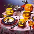 thumbnail image 3 of Halloween Tablecloth 60x102 Inch Pink Pumpkin Cartoon Ghost Bat Pattern Cute Table Cover Seasonal Rectangle Table Cloth for Halloween Kitchen Dining Table Picnic Decoration, 3 of 6