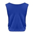 thumbnail image 5 of Bmisegm Tank Tops for Women Crew Neck Ruched Side Tanks Workout Sport Athletic Yoga Running Gym Loose Crop Sleeveless Shirts Blue XL, 5 of 6