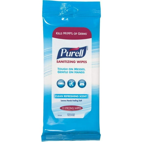 Purell Lingettes Désinfectantes 15 Count Pack