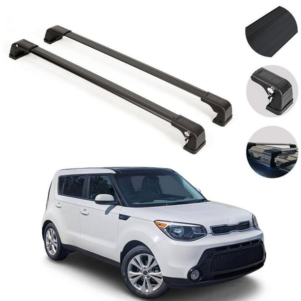 OMAC Roof Rack Cross Bars Luggage Carrier Black 2 Pcs for Kia Soul 2014