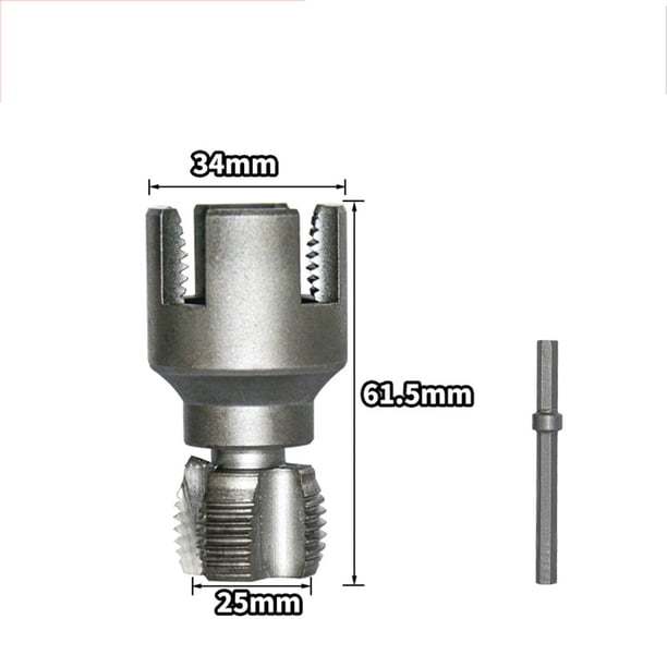 Cortador de Tubos de Pvc Máquina de Corte de Rosca Interna de Tubos de Pvc, Abridor de Agujero de Rosca de Tubos de Agua de Pvc, Perforador de Doble Cabeza Y Herramienta Manual, Accesorios Sanitarios