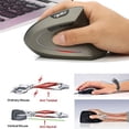 thumbnail image 1 of Ratón óptico ergonómico inalámbrico de GHz con receptor USB 6 niveles de gris Macarena Ratón vertical inalámbrico, 1 of 8