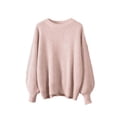 thumbnail image 2 of Women Oversized Sweaters, Loose Lantern Long Sleeve Fall Crewneck Casual Soft Knit Loungewear Fashion Pullover Blouse Tops One Size, 2 of 6