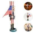 thumbnail image 6 of WEUVEB Patriotic Wooden Nutcracker Multi-Color Holiday Decoration Festive Home for Christmas and Seasonal Decor, 6 of 8