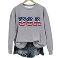 thumbnail image 6 of Beugl USA Sweatshirt on Sale, Women's Autumn Round Neck American Flag USA Print Loose Casual Pullover Sweatshirt USA Sweatshirt Women, Sweatshirt for Teen Girls Grey M, 6 of 6