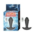 thumbnail image 3 of Atomic Tapping Rechargeable Silicone Vibrating Anal Plug with Remote Control, Black, 3 of 5