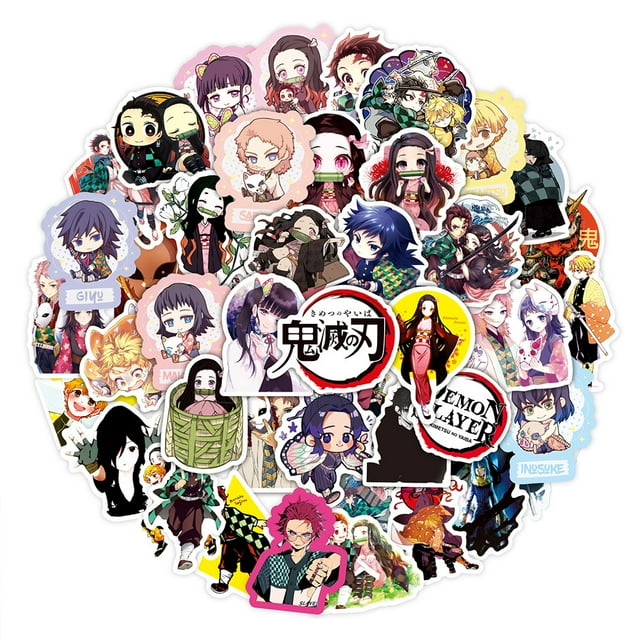 Paquete de pegatinas Demons Slayers Kamados Tanjirous Anime x50