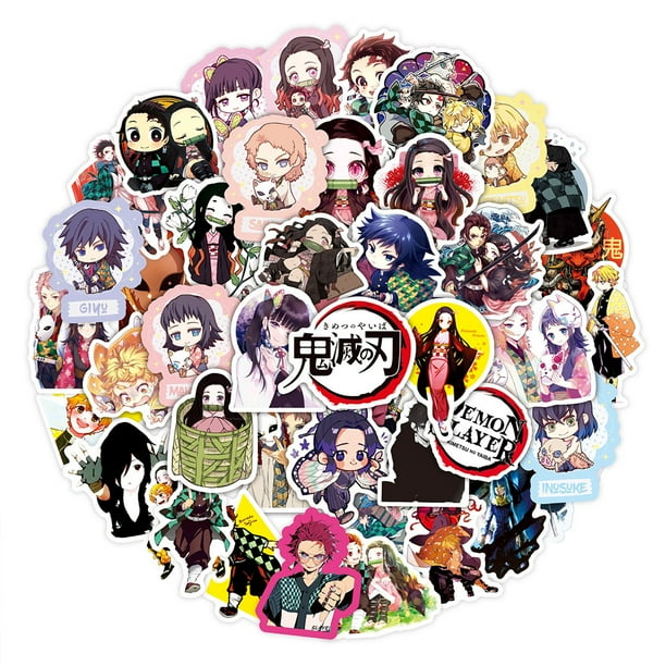 Paquete de pegatinas Demons Slayers Kamados Tanjirous Anime x50