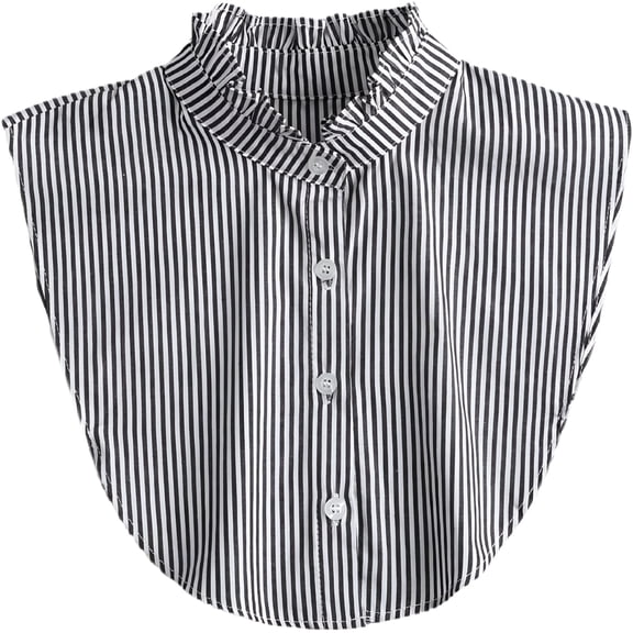 TELOLY 2026 New Women Ruffle Mock Neck Detachable Half Blouse Shirts Fake Collar Dickey Collar Faux False Collar for Girls for Office, Party, Casual, School