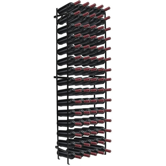 Freestanding Wine Rack - 75 Bottles Capacity, Black