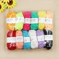 thumbnail image 6 of 12 Colors Crochet Yarn 4ply Knitting Yarn Colorful Yarn Soft Yarn for Blanket, 6 of 12