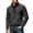 Dark Gray, variant on Men's Stand Collar Full Zip Knit Cardigan Fleece Lined Marled Jacquard Sweater Jacket Fall Winter Casual Warm Knitted Outerwear Wine XL