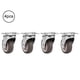 thumbnail image 1 of 4pcs Swivel Caster Wheels Heavy Duty Furniture Mute Soft Rubber Casters (without Brake), 1 of 3
