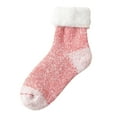 thumbnail image 2 of CFMIURAN Pink Crew Boot Warm Sock, Wool Socks Winter Stockings Thickened with Snow Country Sub Warm Ski Yarn Snow Socks, 2 of 4