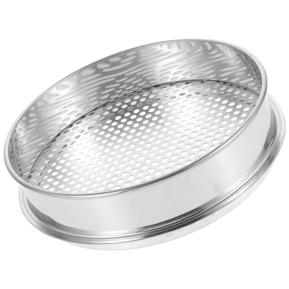 Round Stainless Steel Soil Sieve with Metal Mesh, Screen for and Cleaning