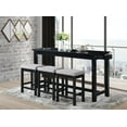 thumbnail image 1 of Topline Home Furnishings Pack repas 4 pièces noir à hauteur de comptoir, 1 of 2