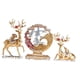 thumbnail image 2 of Juego de 3 estatuas de ciervos, esculturas de animales, decoración Feng Shui, coleccionables de escritorio Oro, 2 of 8
