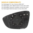 thumbnail image 2 of Coche Espejo Vidrio Calentado con Soporte Placa Pasajero Lado Derecho Lado, 2 of 7