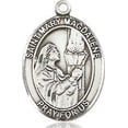 thumbnail image 3 of Extel Medium Oval Sterling Silver St. Mary Magdalene Pendant with 18" chain, Made in USA, 3 of 10