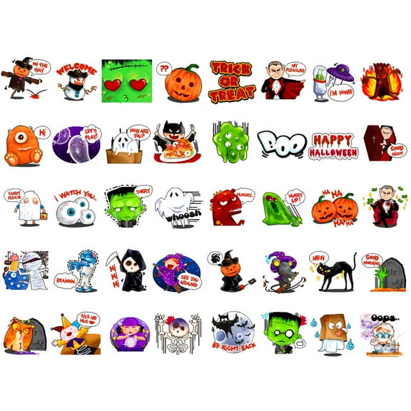 Kawaii Happy Halloween Ghost Aesthetic Diary Travel Journal Paper Stickers Scrapbooking Stationery Sticker Flakes Art Supplies