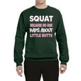 thumbnail image 2 of Wild Bobby Squat Because No One Raps About Little Butts Gym/Workout Unisex Crewneck Graphic Sweatshirt, Forest Green, Large, 2 of 5