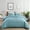 Grayish Blue, variant on JML 3 Pieces Washed Microfiber Duvet Cover Set With Zipper, Corner Ties And 2 Pillowcases, Queen 90"x 90", Green