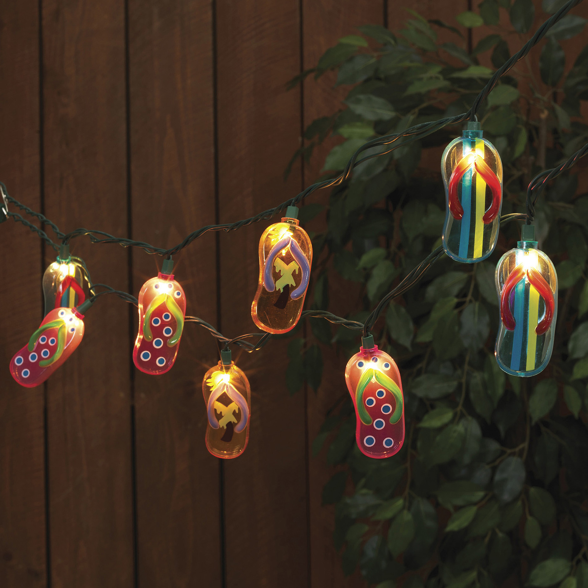 Gerson Decorative 10 Count Multicolor Flip Flop LED String Lights