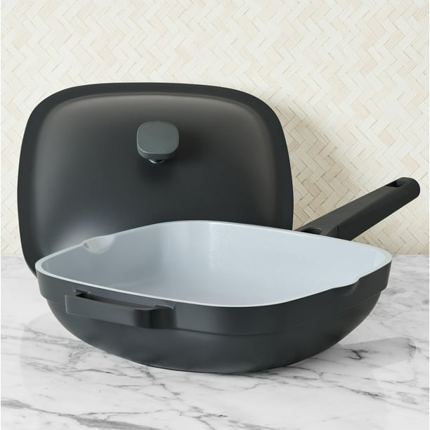 Sartén 26 cm con Tapa - Aluminio Fundido con Recubrimiento Ceramico - Color Gris