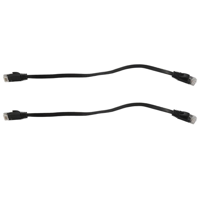 Cable de red de Internet plano de 12 piezas de 30 cm, sólido, Cat6, de alta velocidad, con conectores RJ45 sin enganches.